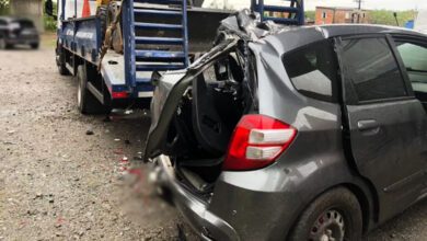 Carro e caminhão batem e deixa uma pessoa morta e outras três feridas em rodovia de Cubatão