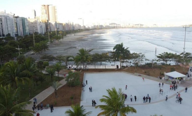 Pista do Quebra-Mar de Santos terá patins gratuitos e aulas com monitores