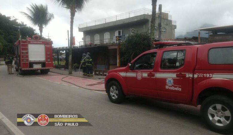 Autoescola sofre incêndio em Ilhabela