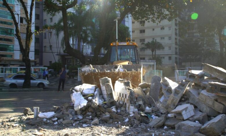 Trecho da Praia do Gonzaguinha será interditado para início das obras de reurbanização da orla