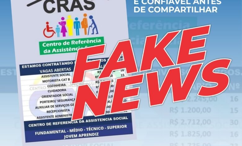 Prefeitura alerta sebastianenses contra ‘Fake News’ de prestação de serviços de assistência social