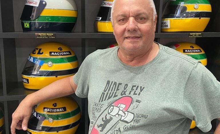 Com capacete de Ayrton Senna, escola do Humaitá em São Vicente reabre