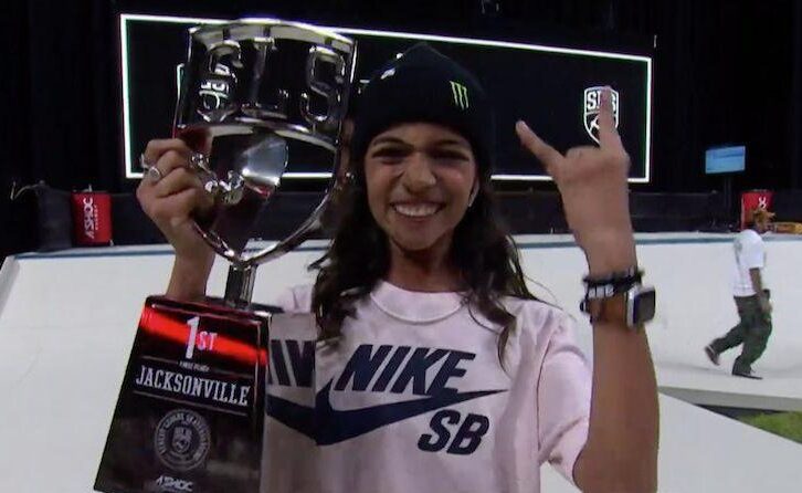 Rayssa Leal vence etapa da street league feminina nos Estados Unidos com manobra espetacular