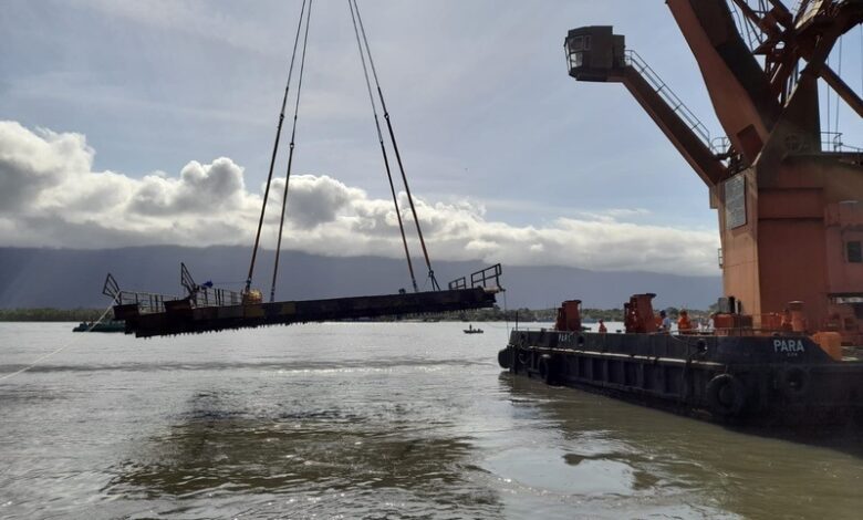 Secretaria de Logística e Transportes inicia etapa final de reparo na travessia Bertioga/Guarujá