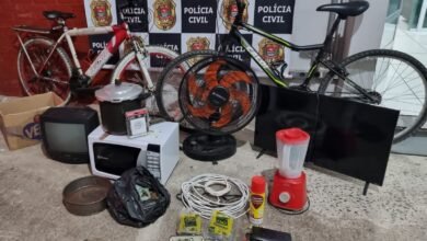 Polícia prende homem em flagrante e recupera diversos objetos furtados