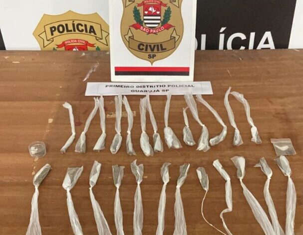 Suspeito de tráfico de drogas no Guarujá é preso