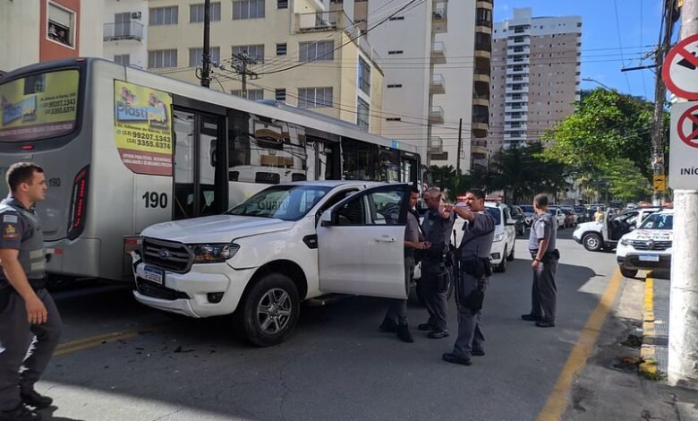 Equipes da força-tarefa frustra roubo de veículo em Guarujá