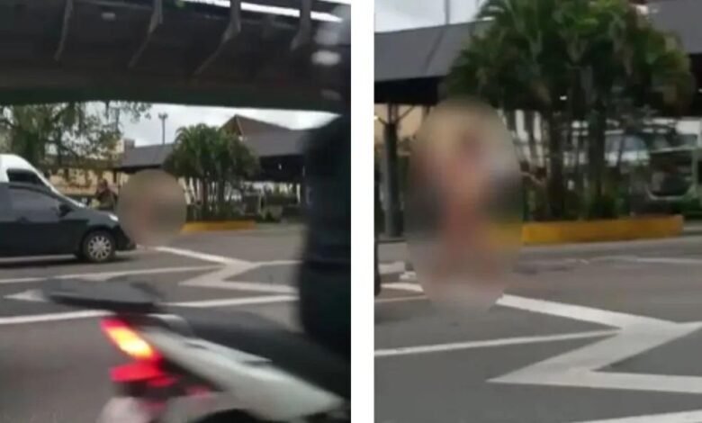 VÍDEO - Mulher é filmada nua pelas ruas do centro de Santos