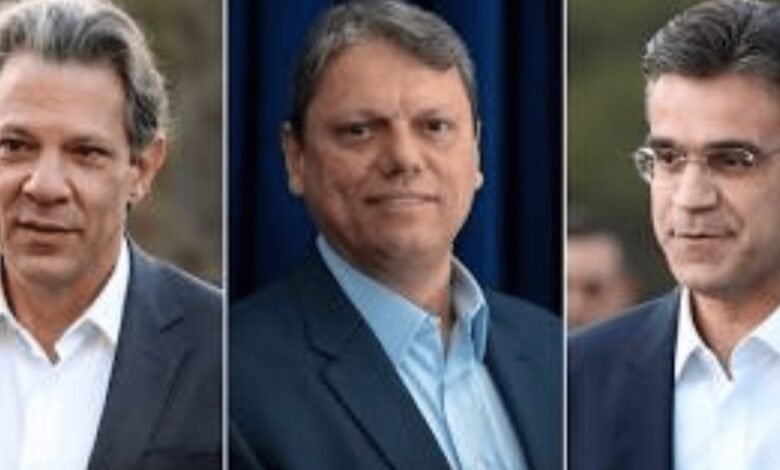 Garcia, Haddad votaram na capital paulista e Tarcísio, no interior