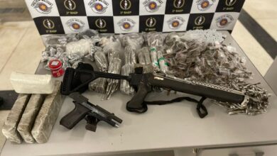 Grande quantidade de drogas e armas são apreendidas em Santos