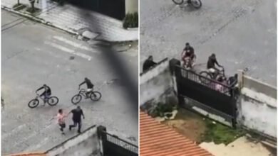 VÍDEO - Casal é assaltado por quarteto em Praia Grande