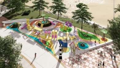 Playground do Novo Quebra-Mar em Santos terá brinquedos temáticos e inclusivos