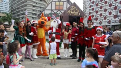 Papai Noel chega em grande estilo ao Gonzaga