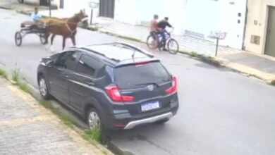 VÍDEO - Homem em charrete assalta ciclista no Guarujá