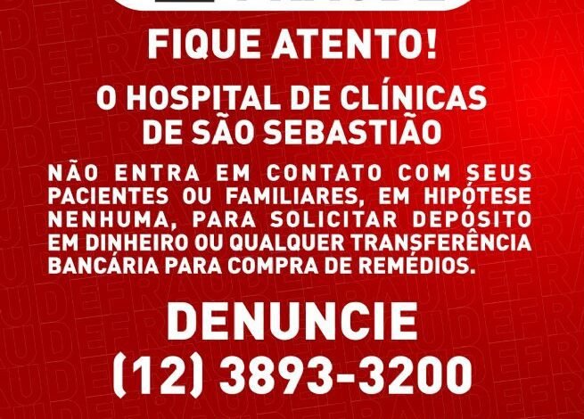 Hospital de Clínicas de São Sebastião informa que não solicita dinheiro a familiares de pessoas internadas