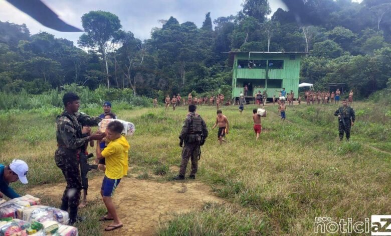 Governo distribui 4 toneladas de alimentos para comunidades yanomami