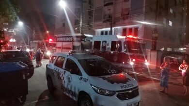 Incêndio atinge apartamento no Gonzaga em Santos
