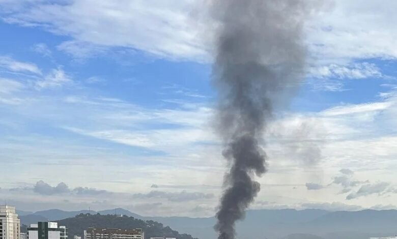 Bar e restaurante sofre incêndio na Encruzilhada em Santos