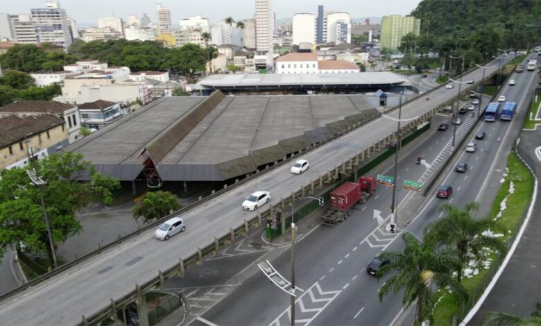 Elevado do Centro de Santos passa por obras de revitalização