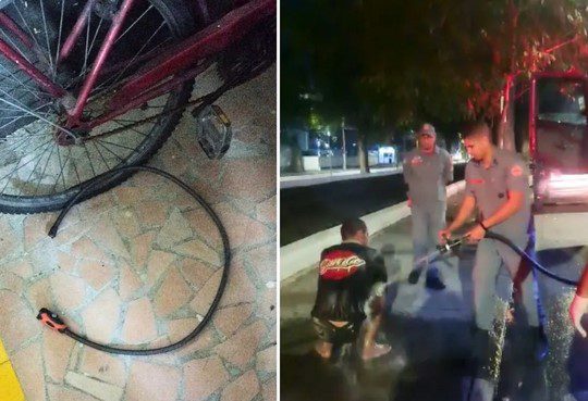 Suspeito de furtar bicicleta de prédio em Santos é preso dentro de bueiro