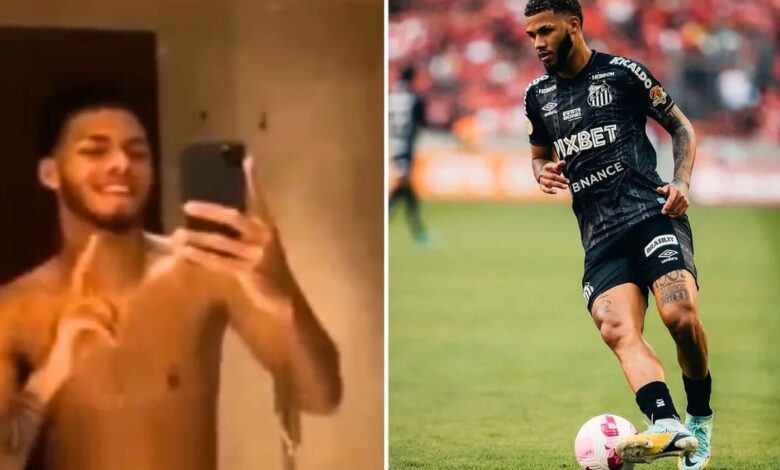 VÍDEO - Jogador do Santos tem vídeo íntimo vazado na internet