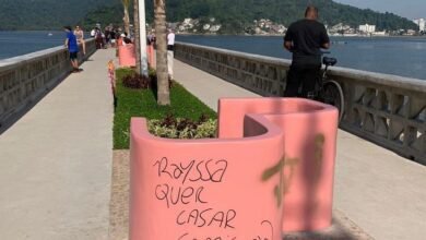 Pier dos Apaixonados em São Vicente é vandalizado