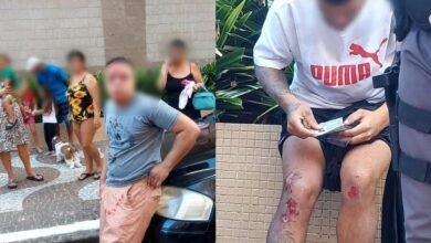 VÍDEO - Vítima persegue bandidos de carro e os atropela em Praia Grande