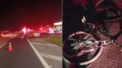 Ciclista morre após colidir com carreta