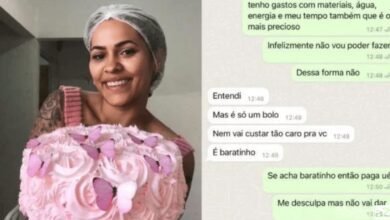 Confeiteira recusa pedido de bolo gratuito e viraliza nas redes sociais
