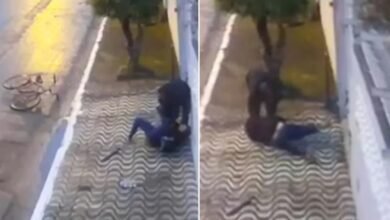 VÍDEO - Mulher é agredida durante assalto em Praia Grande