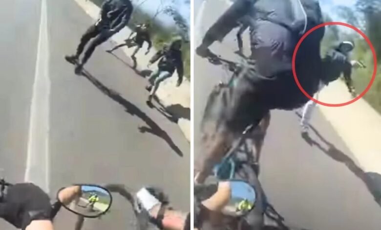 VÍDEO - Ciclista grava momento de assalto em Rodovia