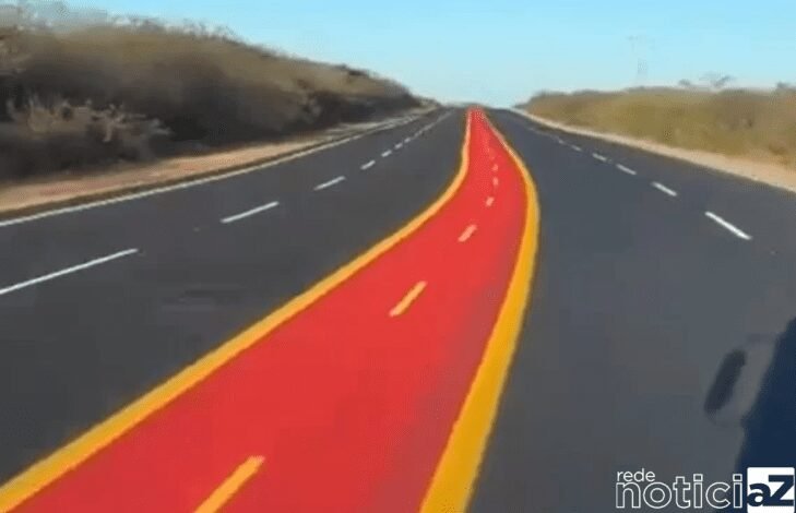 ciclofaixa no meio de estrada no Piauí viraliza nas redes