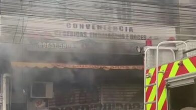 Incêndio atinge estabelecimento comercial em São Vicente