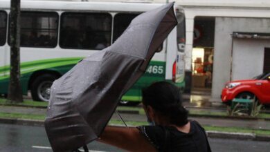 Litoral tem previsão de vento forte e chuva no final de semana