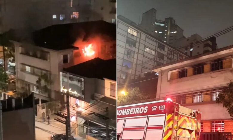 VÍDEO - Incêndio atinge apartamento no bairro do Gonzaga em Santos