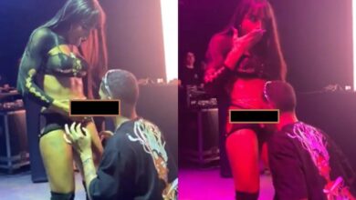 VÍDEO - MC Naninha simula sexo oral com fã em show