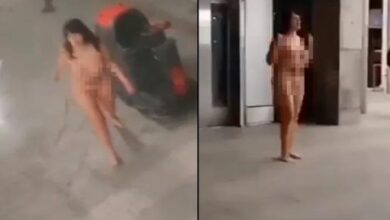 VÍDEO - Mulher nua ataca pessoas em aeroporto