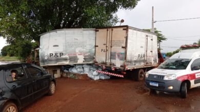 Colisão com motorista de caminhão