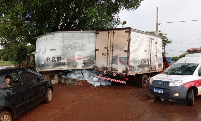 Colisão com motorista de caminhão
