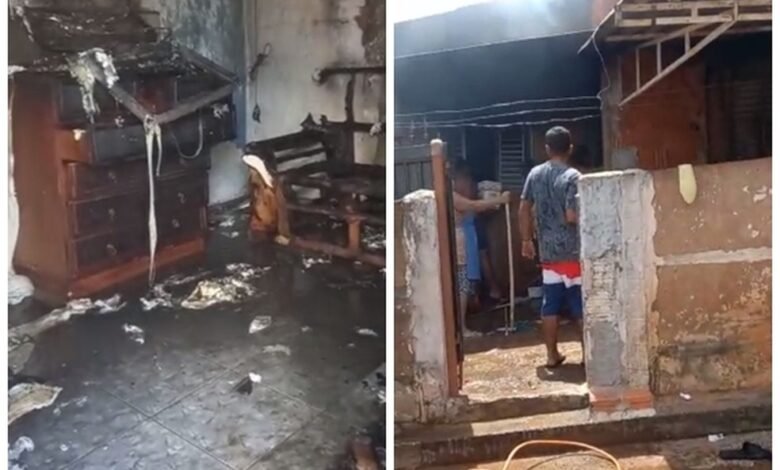Incêndio acontece em casa na cidade de Olímpia