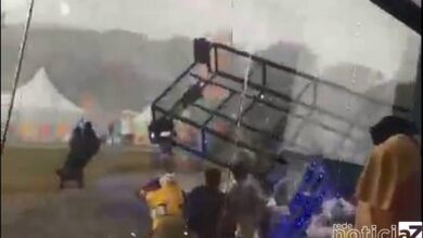 VÍDEO - Estrutura metálica cai no primeiro dia do Festival Lollapalooza 2022