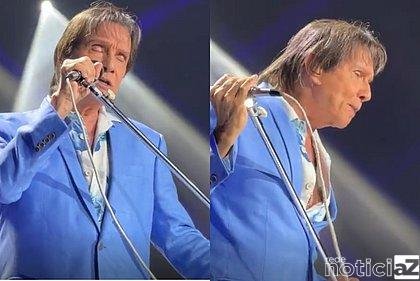 VÍDEO - Roberto Carlos surta e manda fã se calar durante show