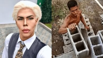 Jovem desiste de ser o ‘Ken Humano’ e vira auxiliar de pedreiro