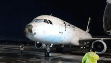 VÍDEO: Aeronave teve o "bico" arrancado durante a turbulência provocando desespero dos passageiros