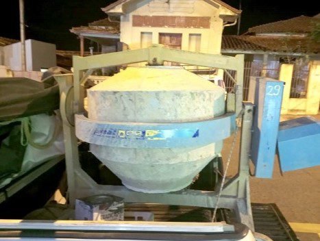 Betoneira furtada é encontrada pela Polícia e autor apreendido