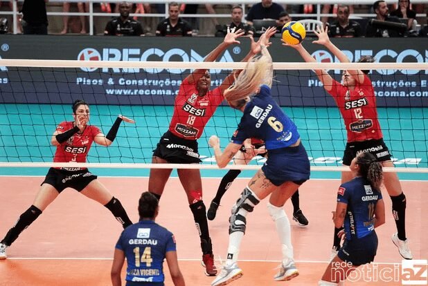SESI Bauru leva a melhor sobre o Minas e fatura a Supercopa de Vôlei Feminina