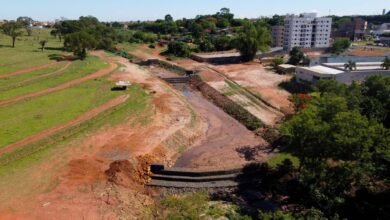 Etapa concluída da obra para contenção de voçoroca do bairro Dr. Paulo Prata