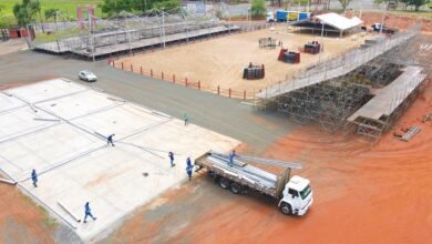 Olímpia Rodeo Music inicia montagem da estrutura da festa no Recinto do Folclore