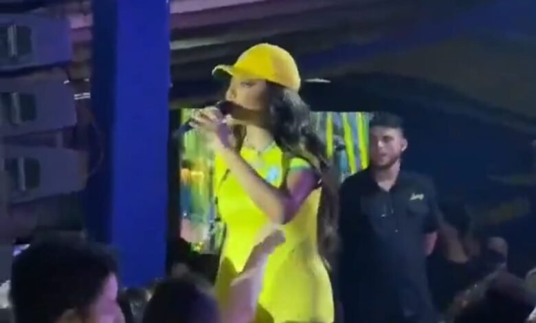 VÍDEO: Ludmilla interrompeu show após um homem arremessar pedras de gelo contra ela