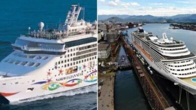 Duas pessoas são resgatadas de navios de cruzeiros no Porto de Santos